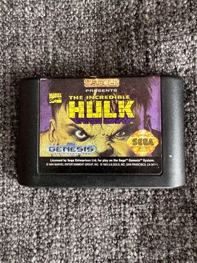 The Incredible Hulk Sega Genesis Game Cart